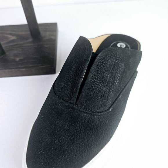 Corso Como Washable Sock Black Leather Platform Slides, CC-Trena, Sz 7 - Picture 3 of 8